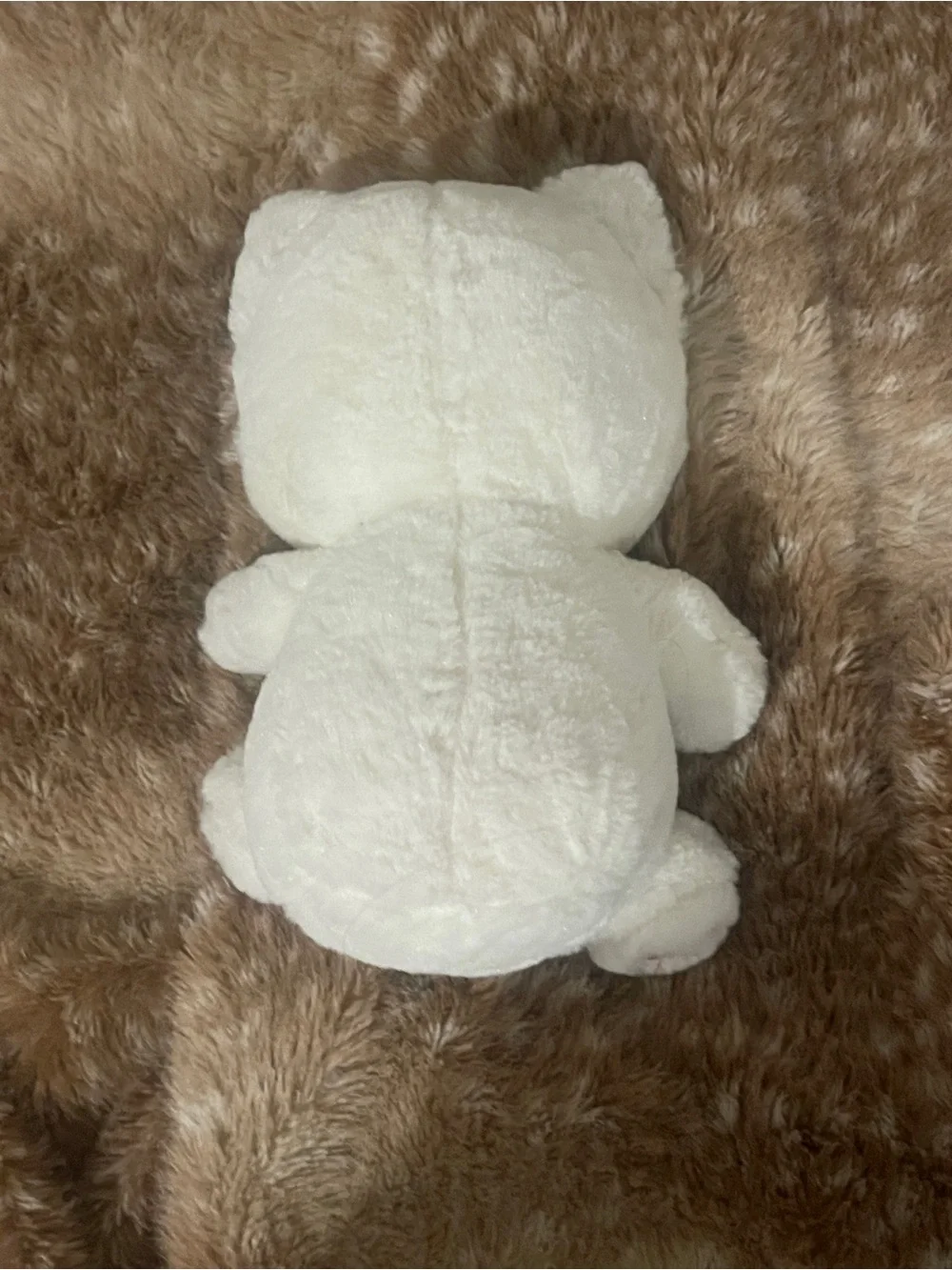 Plush White Cat Toy with Red Accents and Bell - Cute Plush